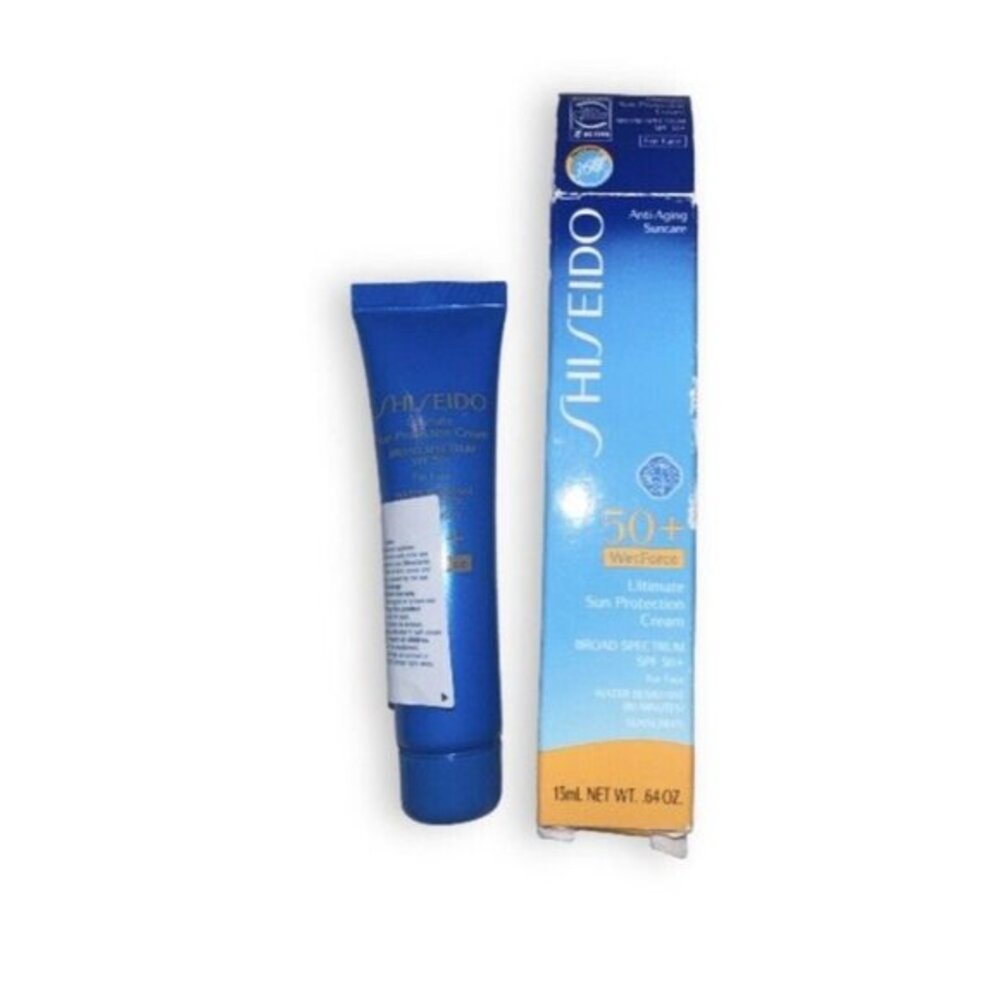 Shiseido Ultimate Sun Protector Lotion SPF 50+ Wet Force 15ml New In Box Travel